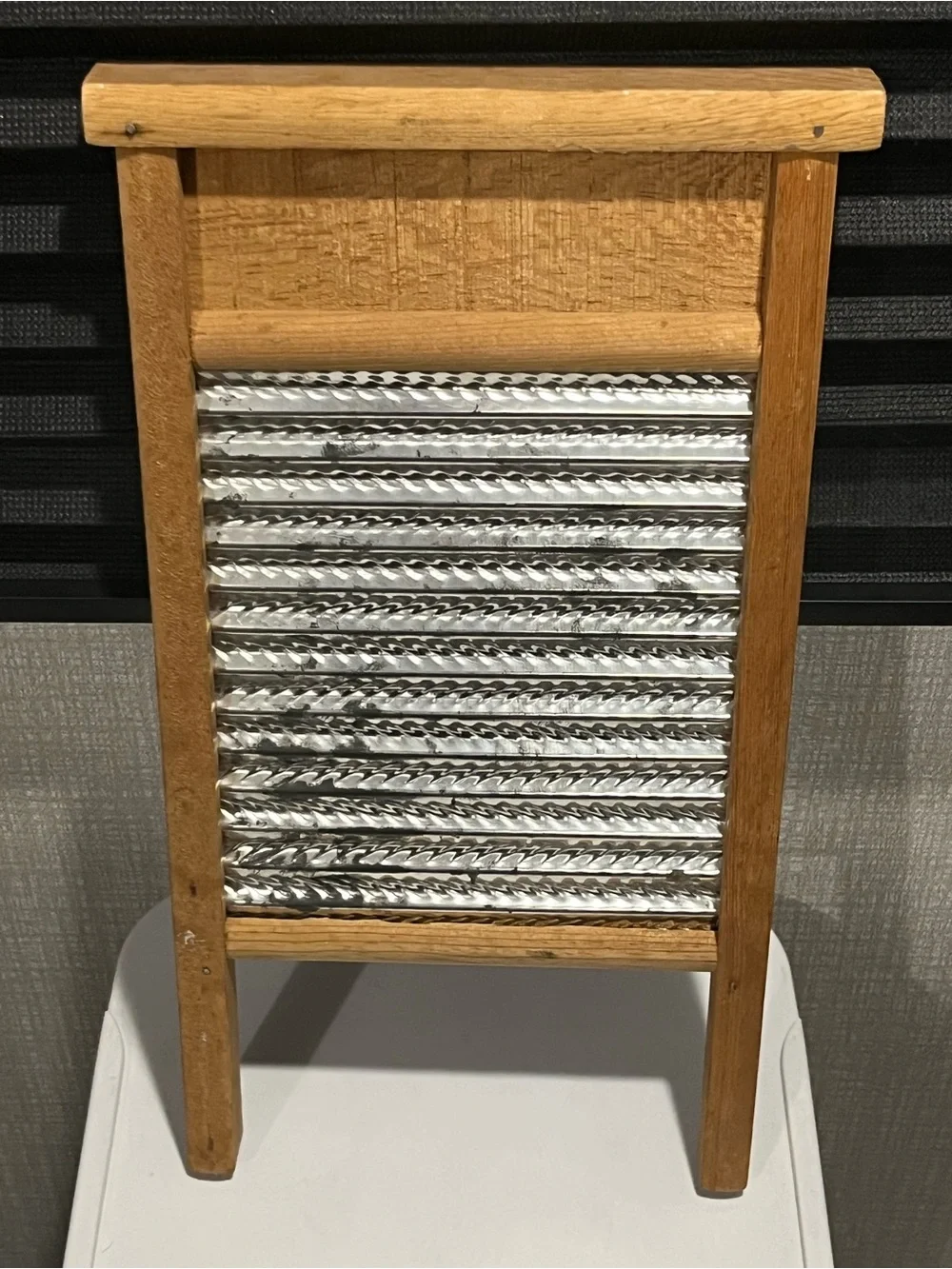 Imperialito Vintage Metal & Wood Washboard - Natural Wood